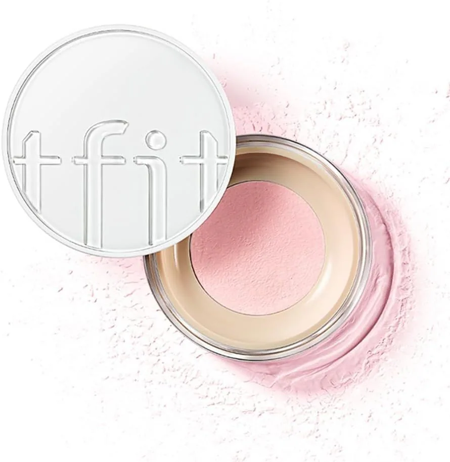 TFIT Translucent Set Finishing Powder in 05 Baby Pink, the open jar with loose powder